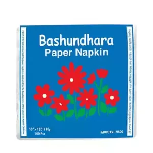Bashundhara Paper Napkins 13" Unscented 100 pcs